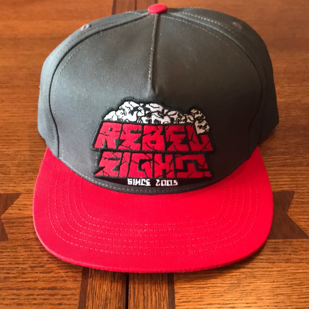 Rebel Eight Skull Pile SnapBack Hat